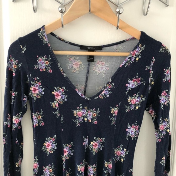FOREVER 21 Long sleeve floral dress  size S - Picture 2 of 7